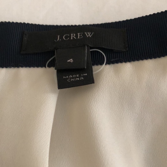 J.Crew Navy Blue and Cream Stripe Pleated Skirt Size 4 - Picture 9 of 10